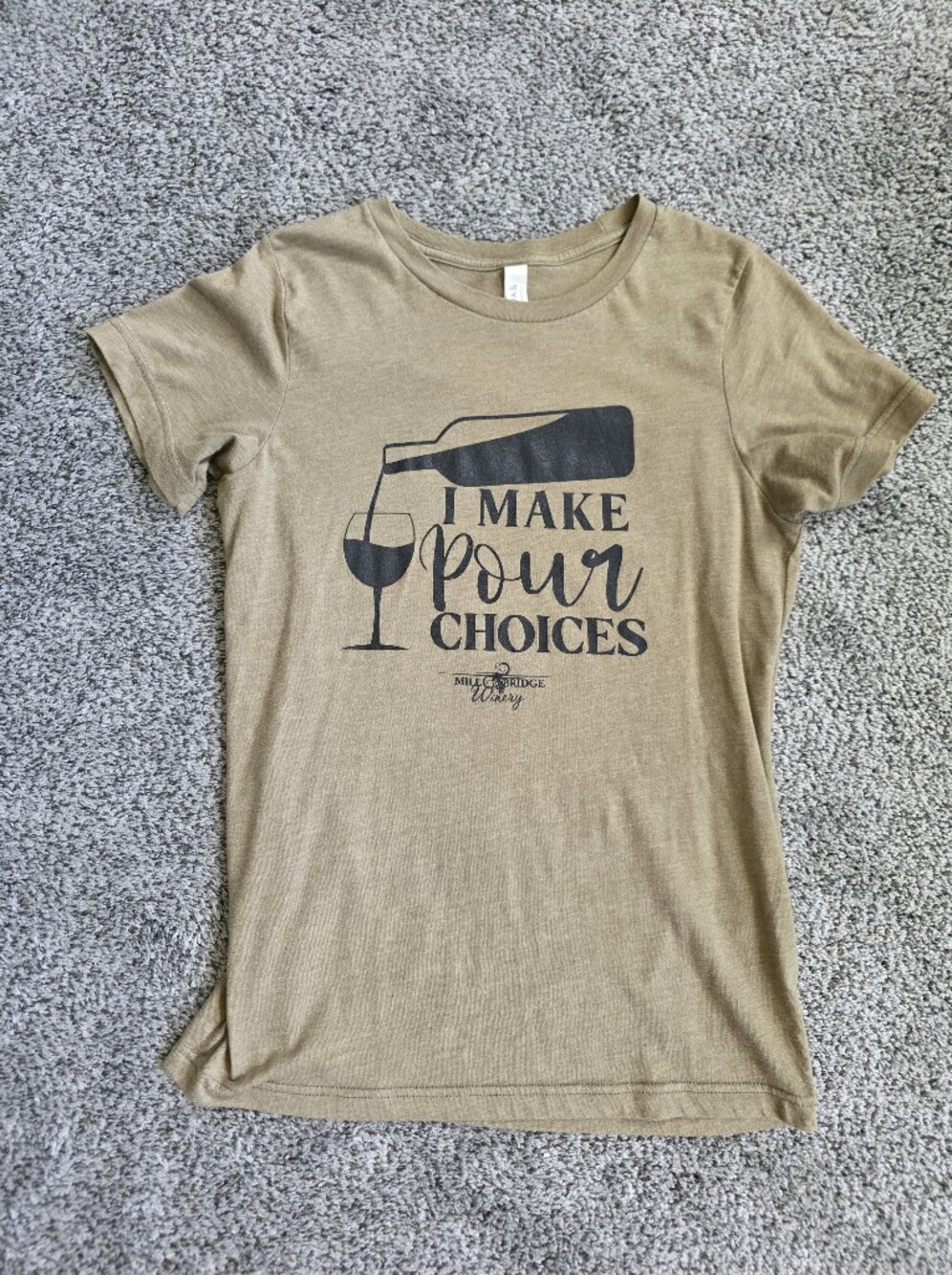 I Make Pour Choices Short Sleeve Graphic Tee - Olive